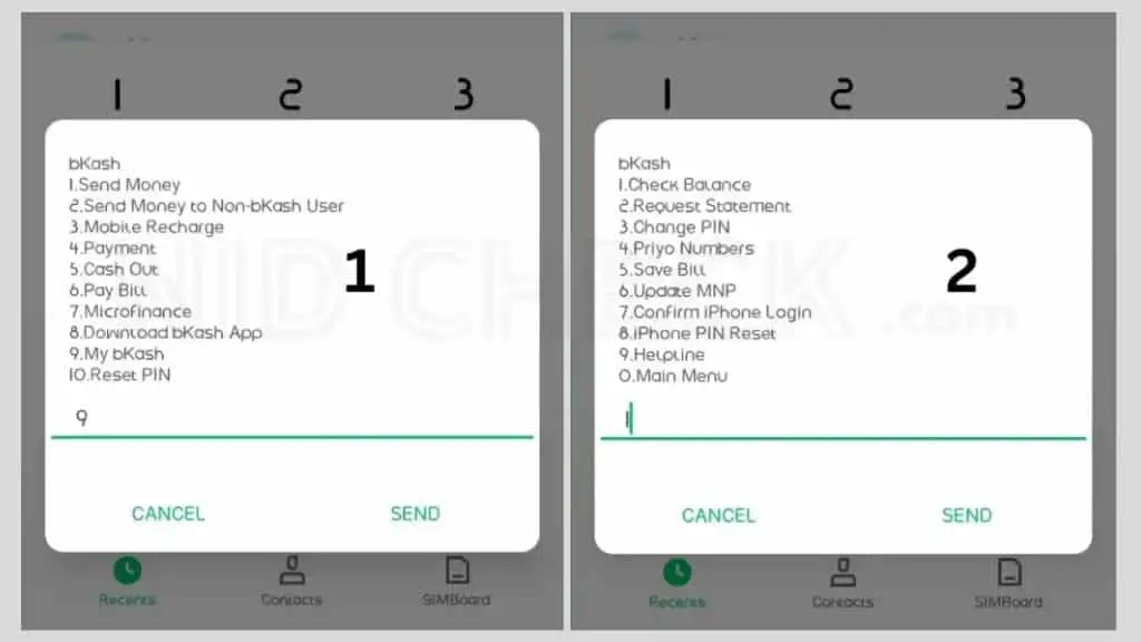 বিকাশে টাকা দেখার নিয়ম